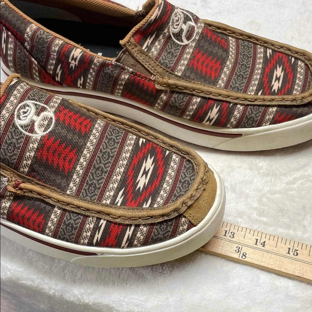 Hooey twisted X Red‎ and Brown Men's Aztec Shoes
